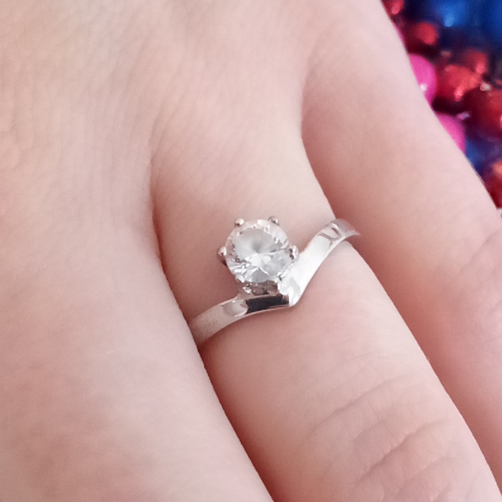 💍Silver Solitaire Ring
